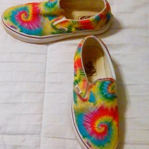 Vans Slip On Tie Dyed Shoes Men's 7.5 Women's 9